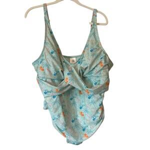 Disney Blue Mickey Mouse Tropical Print Swimsuit – Women’s 2X
